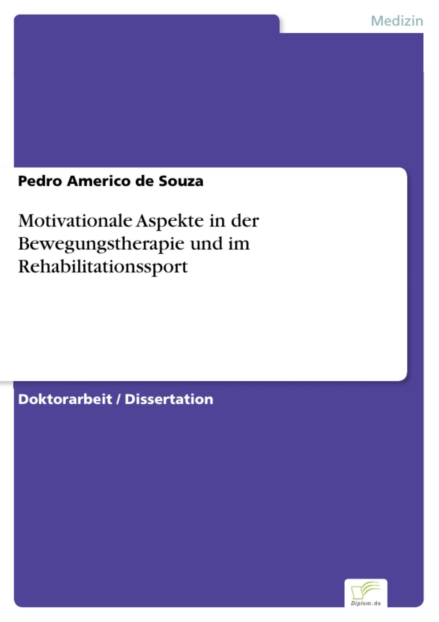 Cover Motivationale Aspekte in der Bewegungstherapie und im Rehabilitationssport