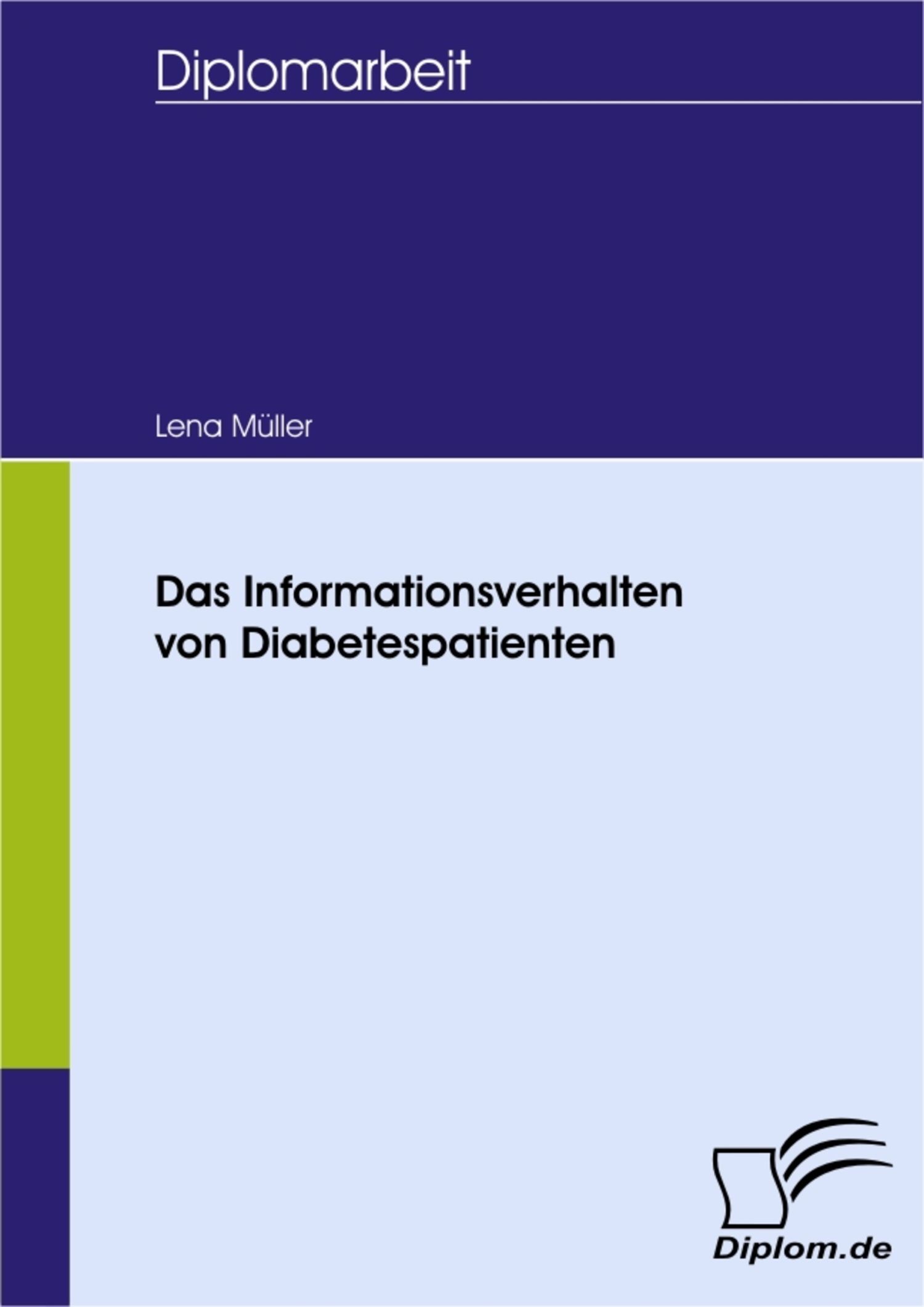 Cover Das Informationsverhalten von Diabetespatienten