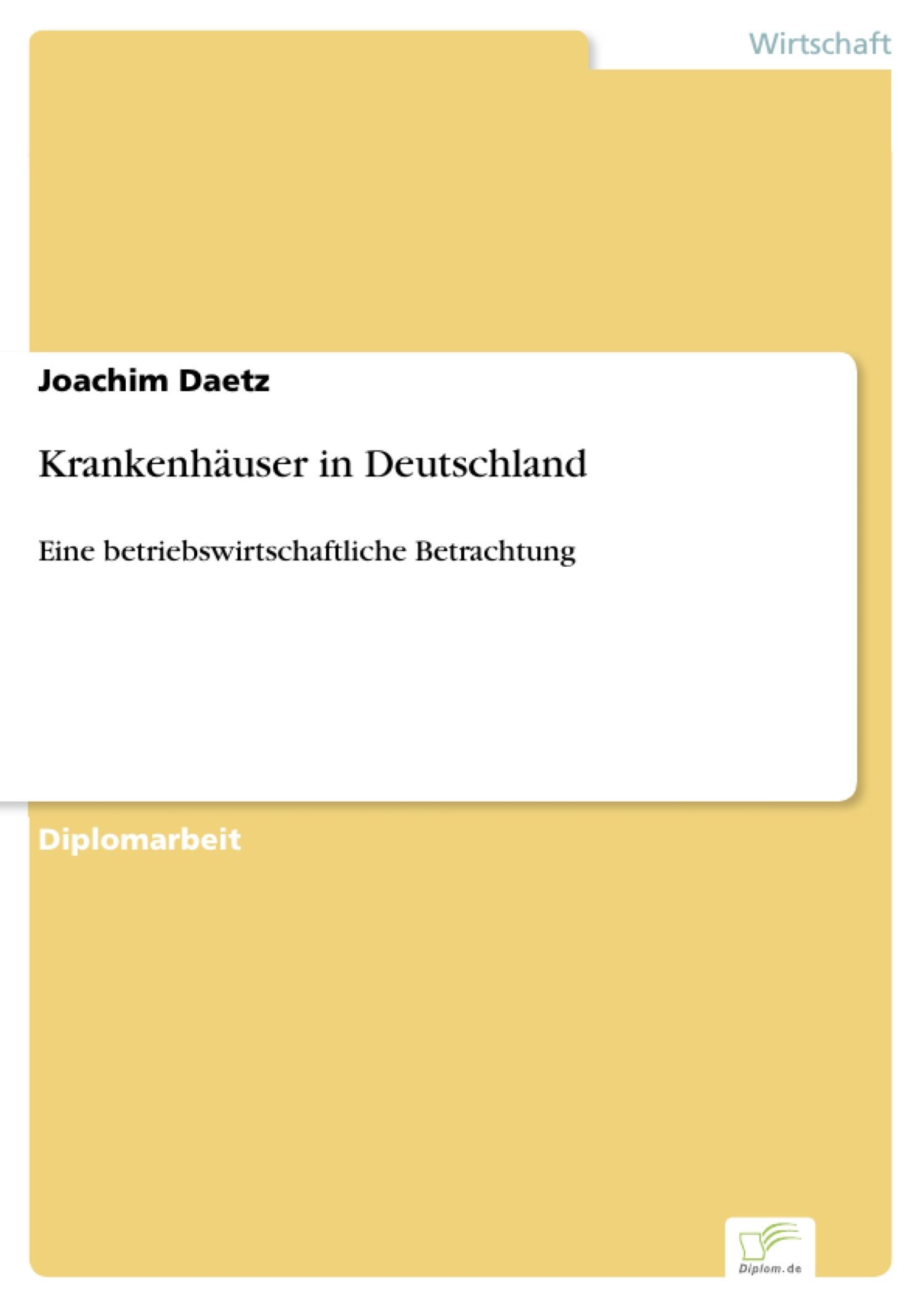 Cover Krankenhäuser in Deutschland