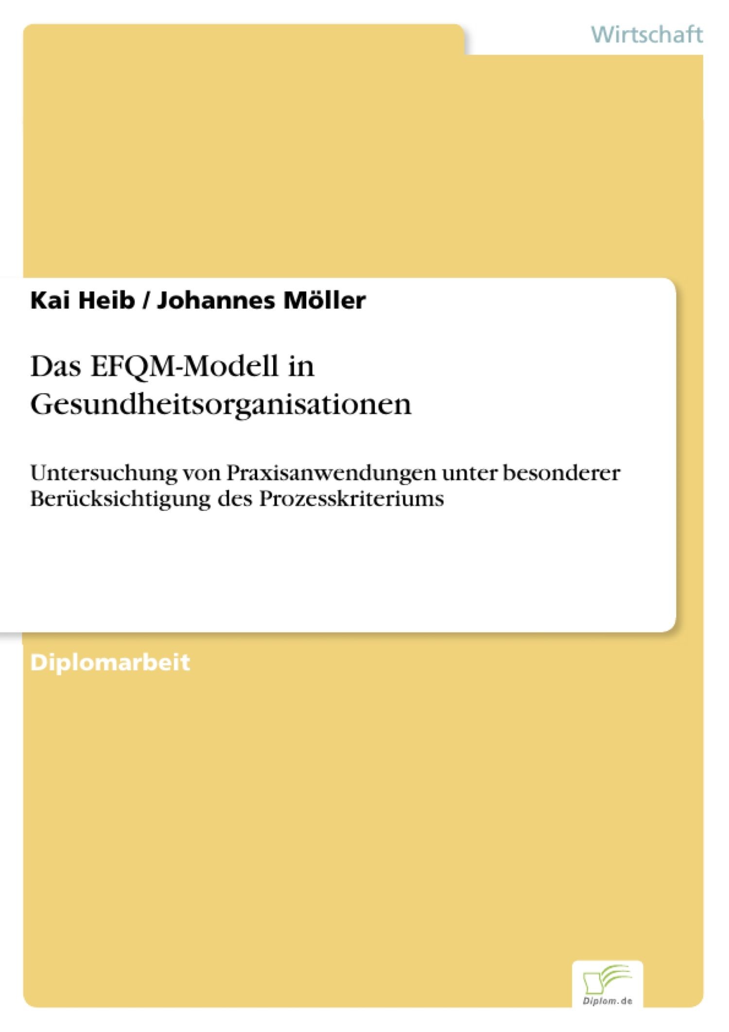 Cover Das EFQM-Modell in Gesundheitsorganisationen