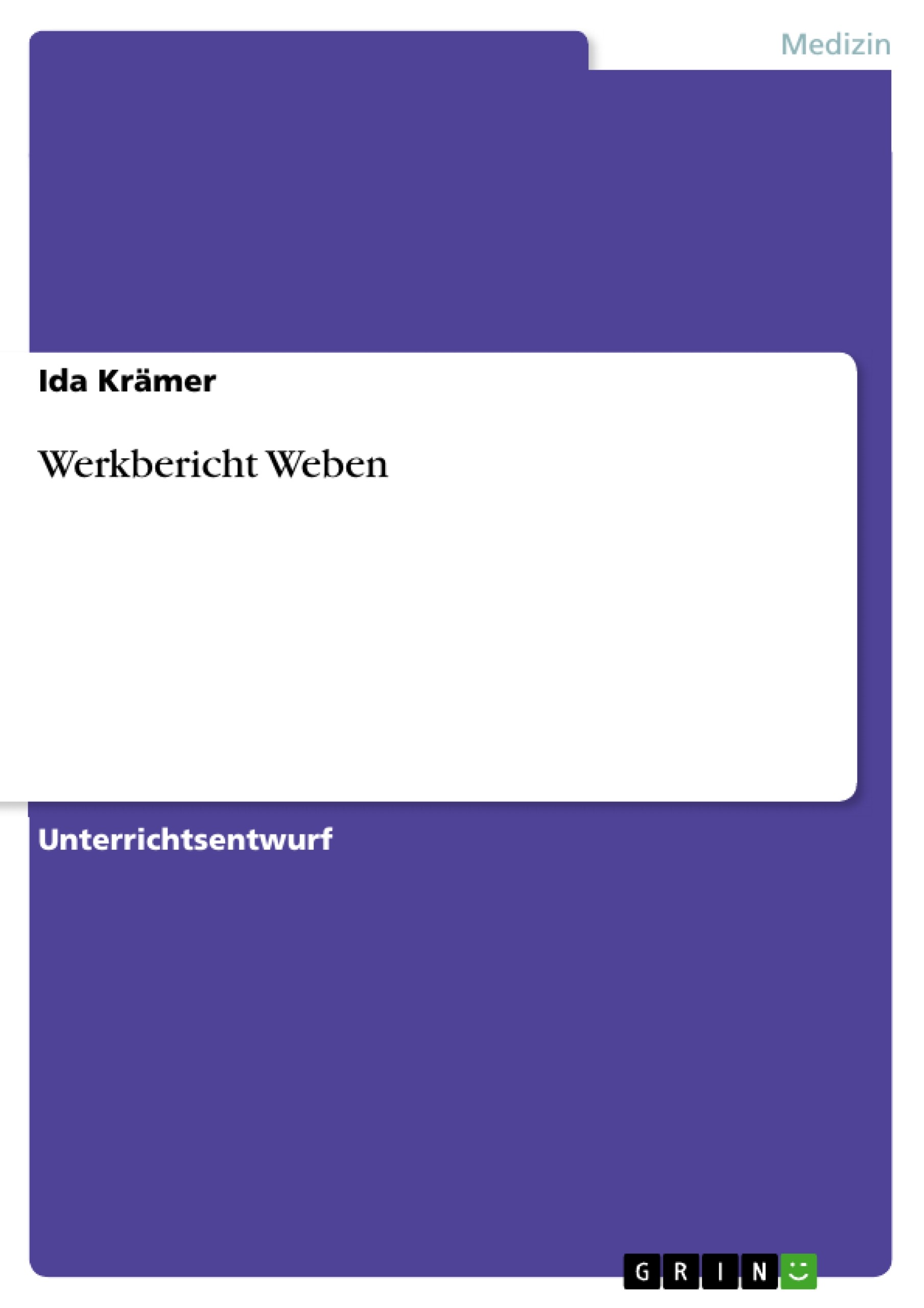 Cover Werkbericht Weben