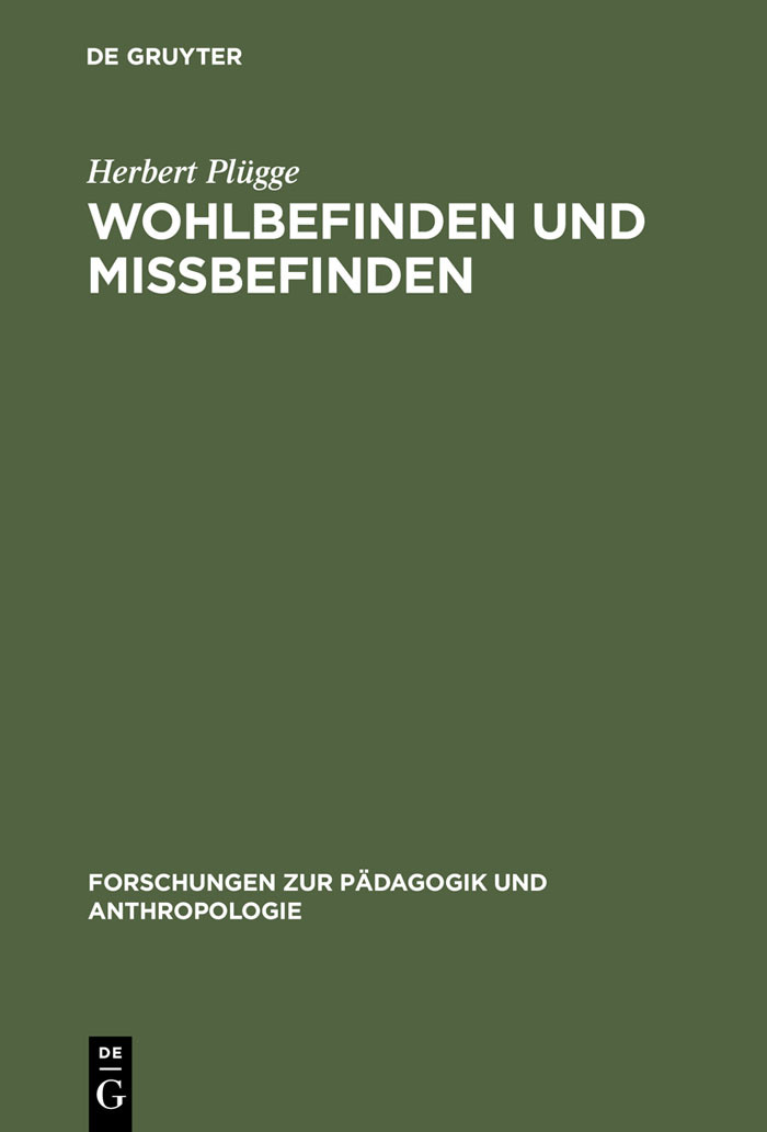 Cover Wohlbefinden und Missbefinden