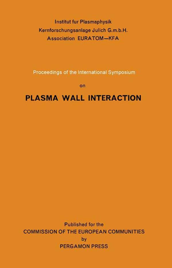Cover Proceedings of the International Symposium on Plasma Wall Interaction