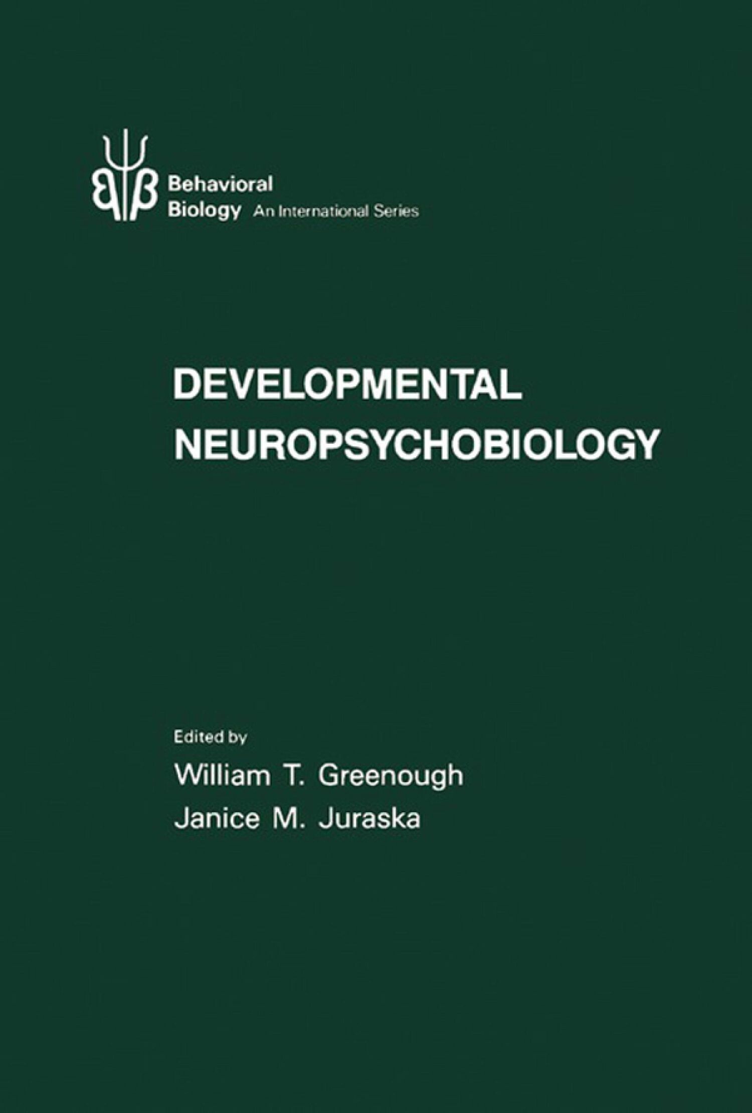 Cover Developmental Neuropsychobiology