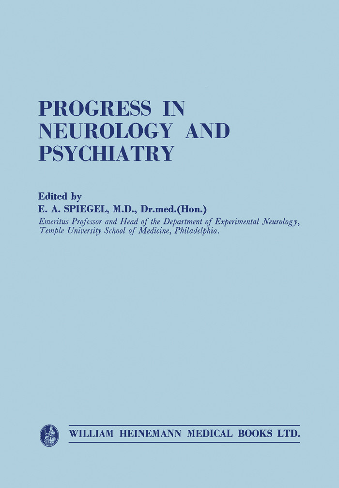 Cover Progress in Neurology and Psychiatry