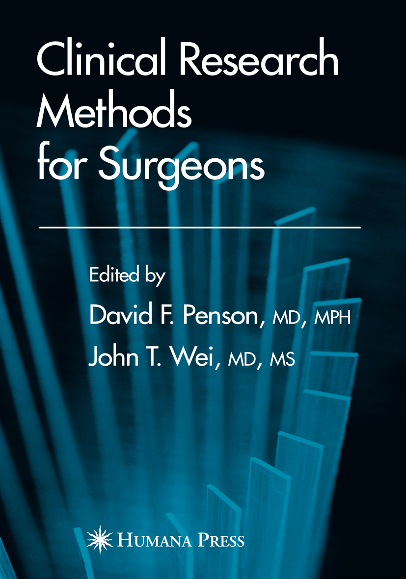 Cover Clinical Research Methods for Surgeons