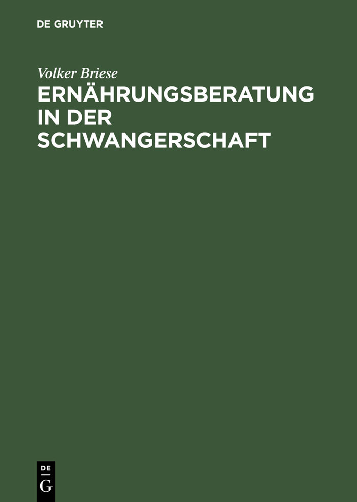 Cover Ernährungsberatung in der Schwangerschaft
