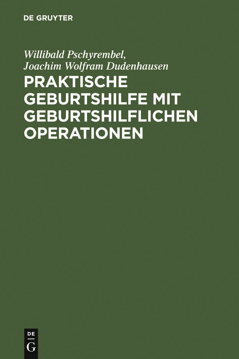 Cover Praktische Geburtshilfe mit geburtshilflichen Operationen