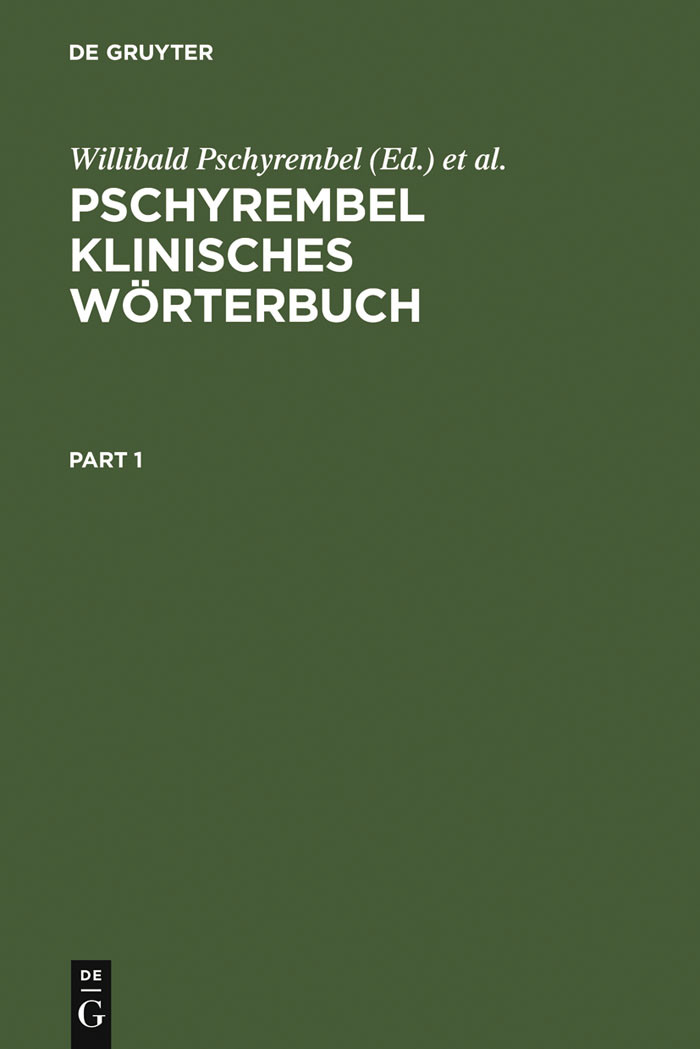 Cover Pschyrembel klinisches Wörterbuch