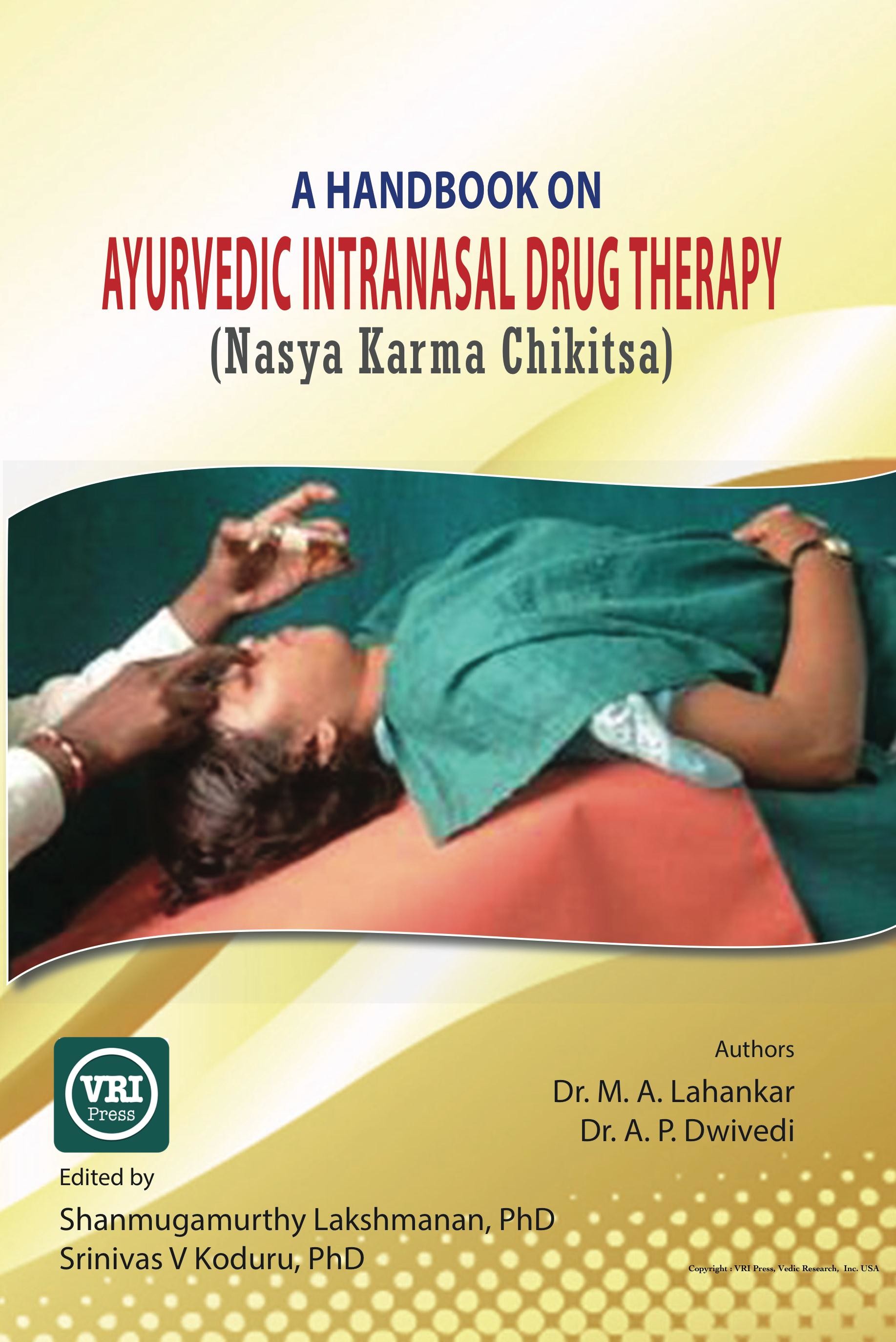 Cover A Handbook On Ayurvedic Intranasal Drug Therapy