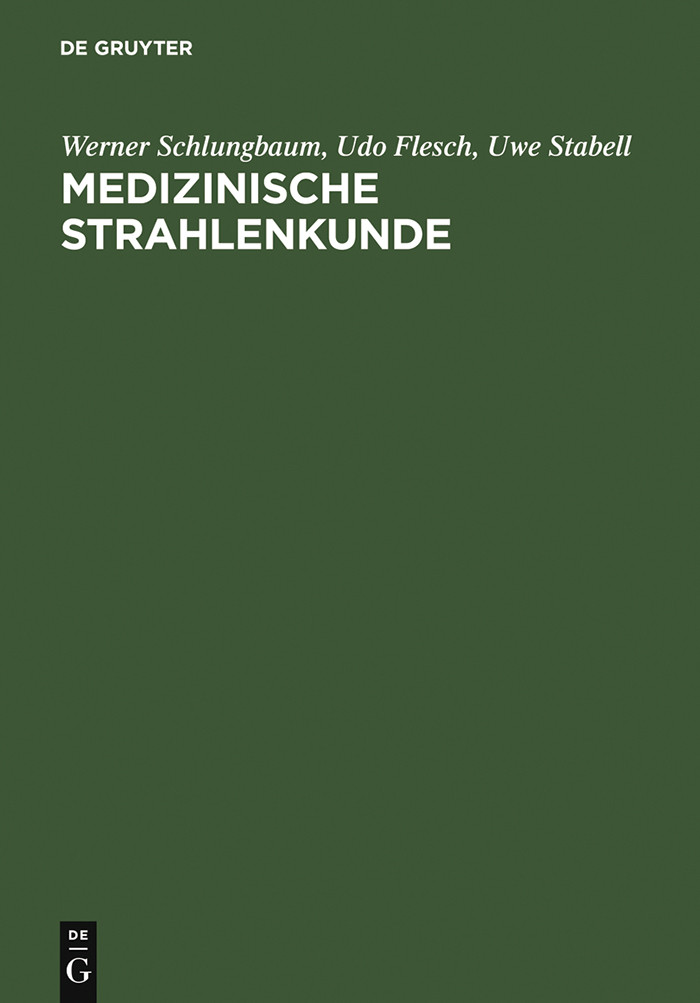 Cover Medizinische Strahlenkunde