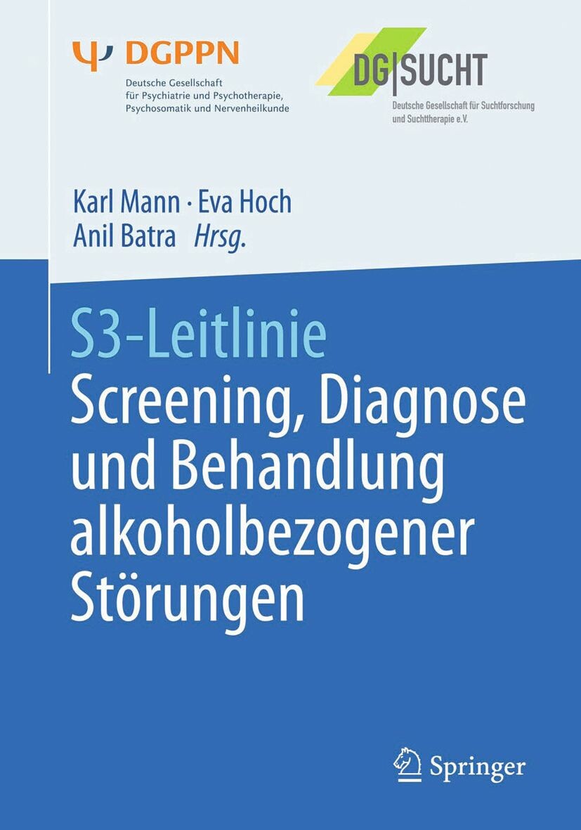 Cover S3-Leitlinie Screening, Diagnose und Behandlung alkoholbezogener Störungen