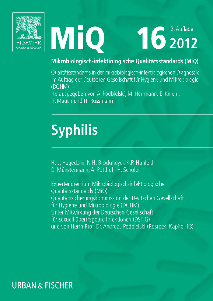 Cover MIQ 16: Qualitätsstandards in der mikrobiologisch-infektiologischen Diagnostik