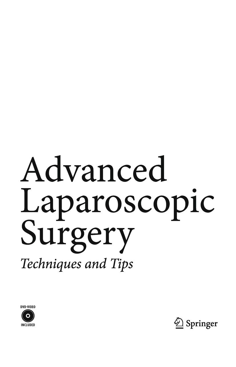 Cover Advanced Laparoscopic Surgery