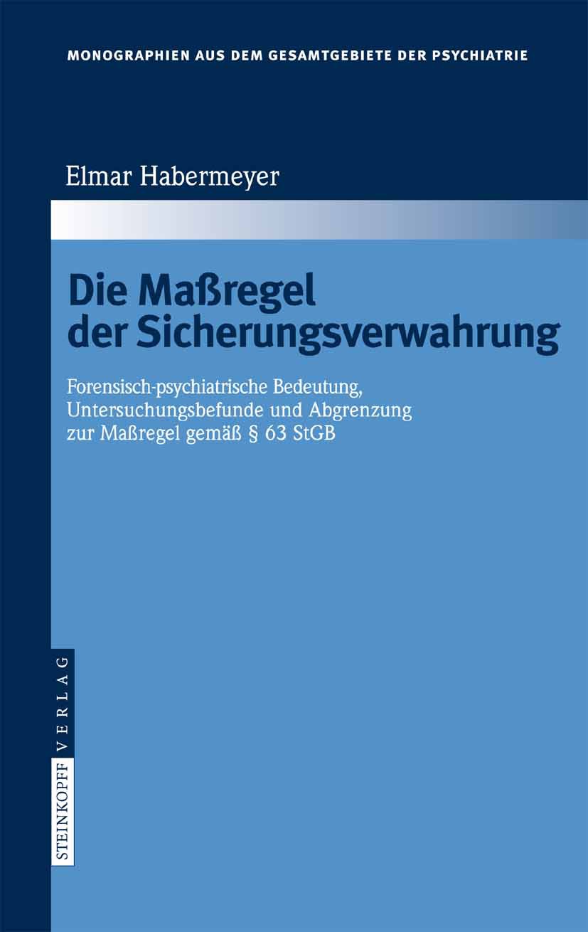 Cover Die Maßregel der Sicherungsverwahrung