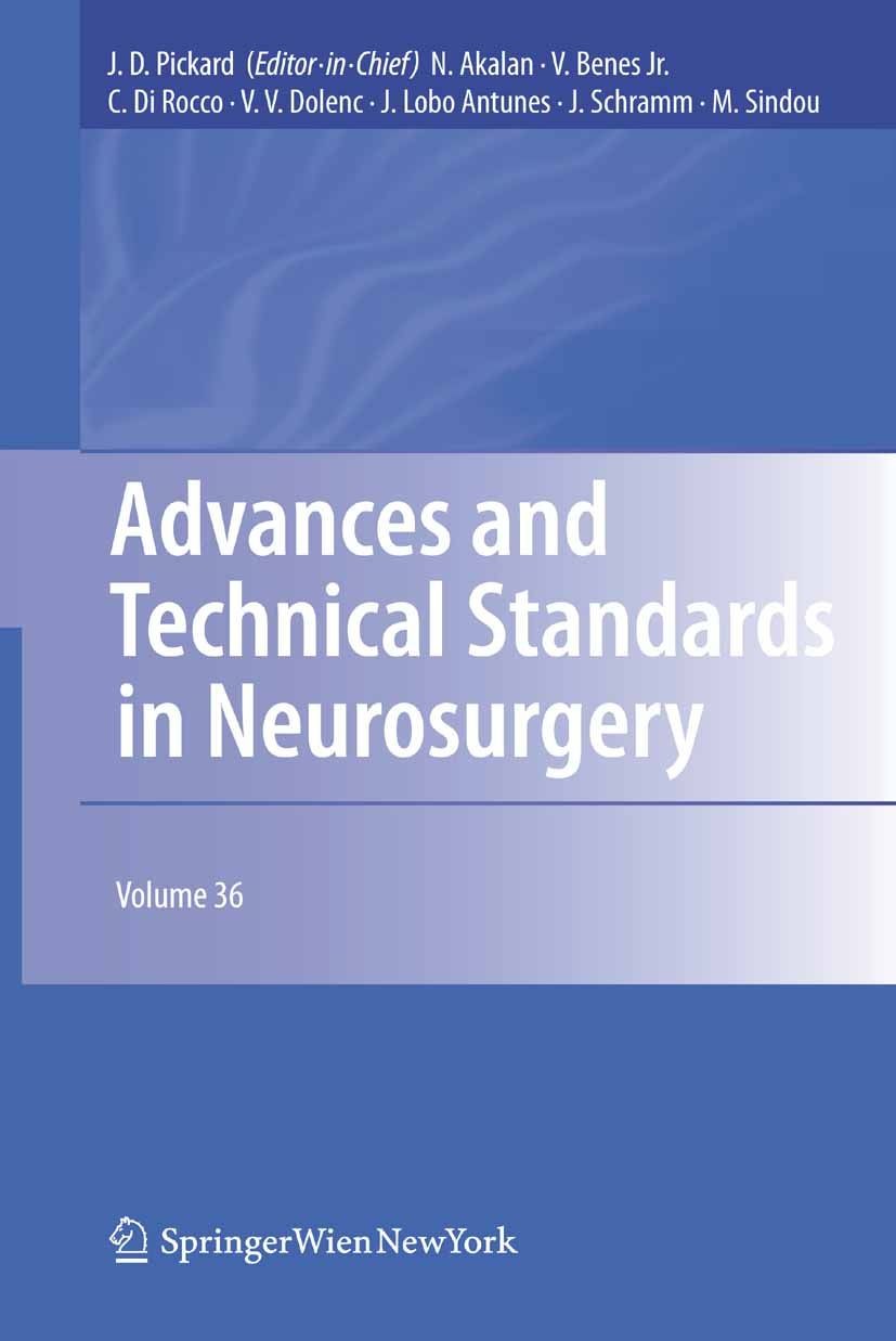 Cover Advances and Technical Standards in Neurosurgery