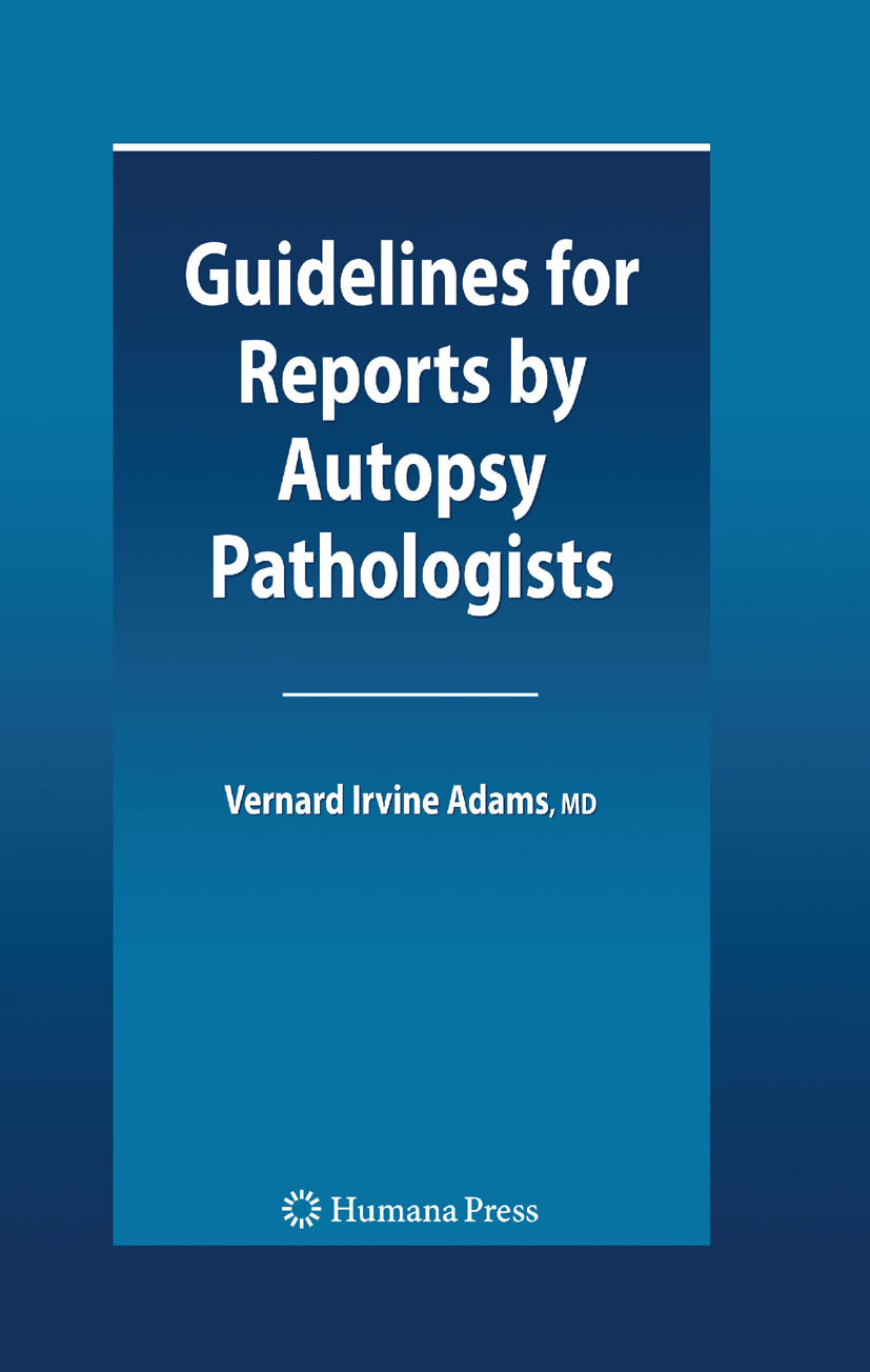Cover Guidelines for Reports by Autopsy Pathologists
