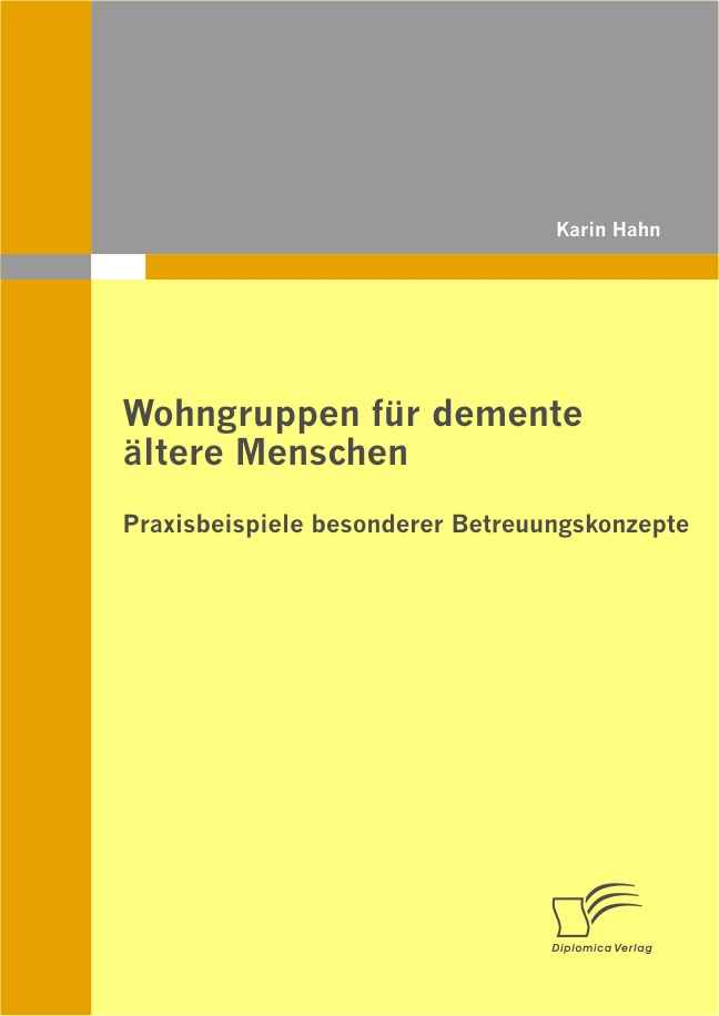 Cover Wohngruppen für demente ältere Menschen