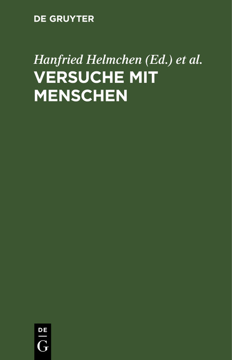 Cover Versuche mit Menschen