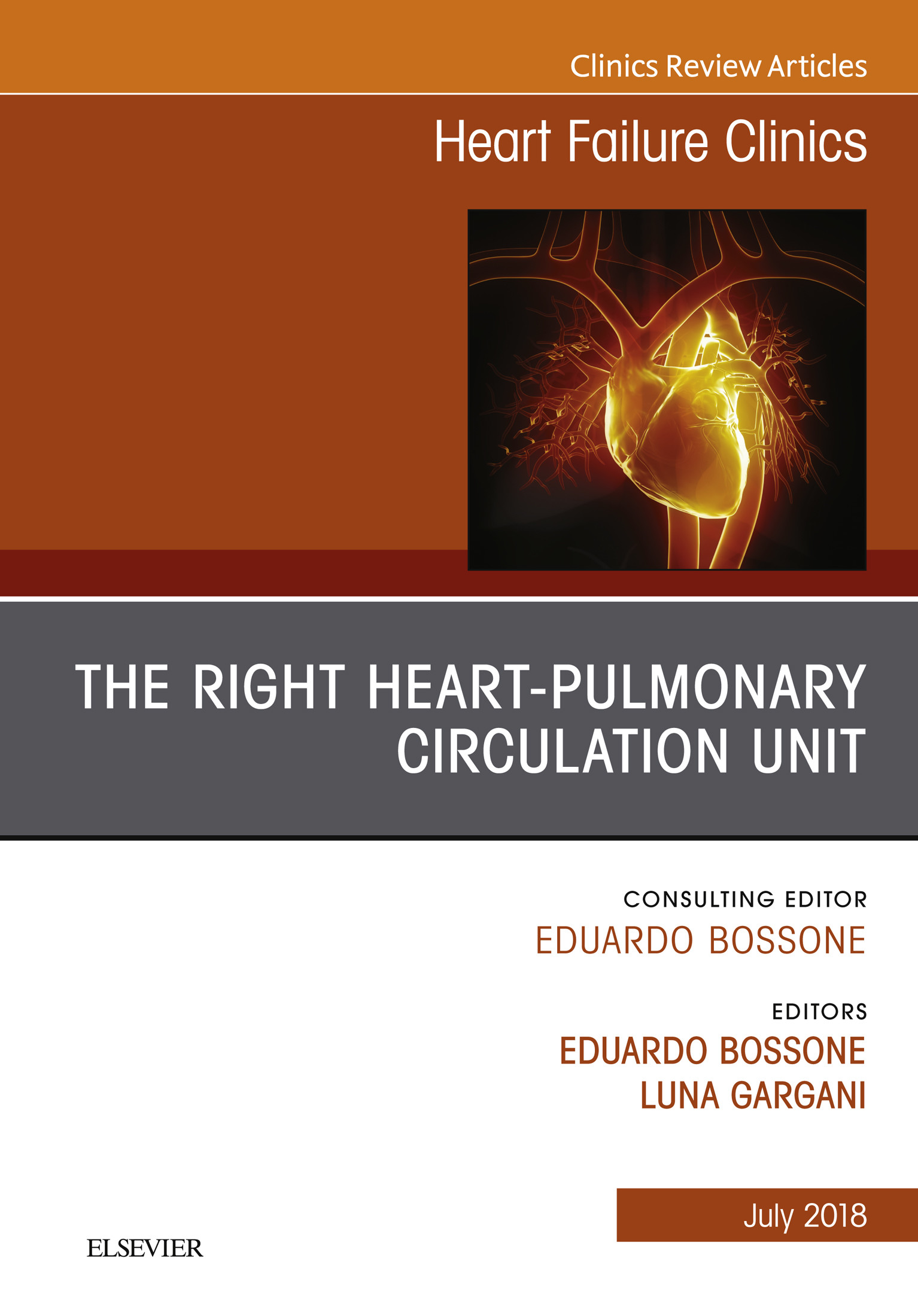 Cover The Right Heart -  Pulmonary Circulation Unit, An Issue of Heart Failure Clinics E-Book