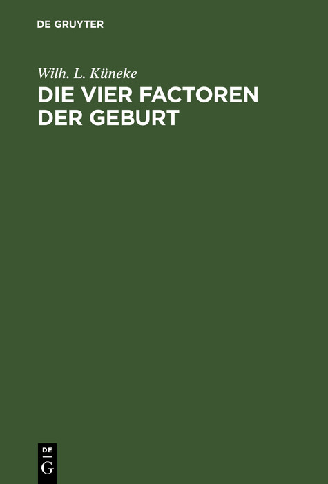 Cover Die vier Factoren der Geburt