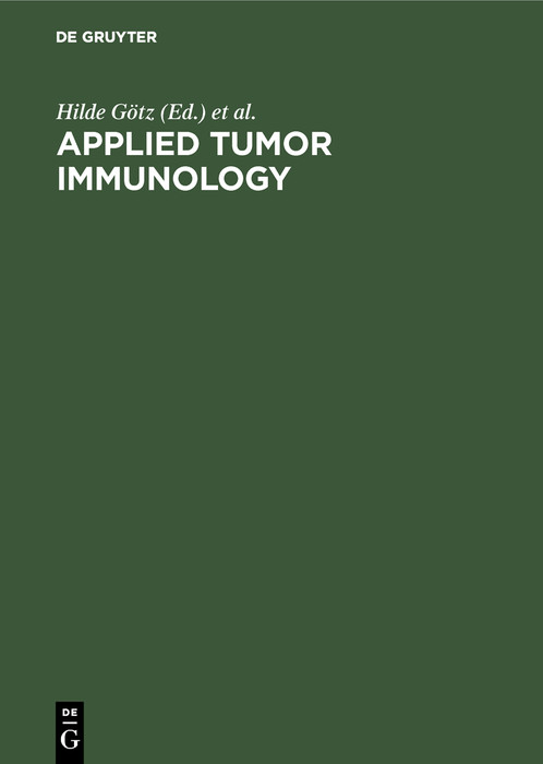 Cover Applied tumor immunology