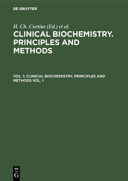 Cover Clinical biochemistry. Principles and methods. Vol. 1