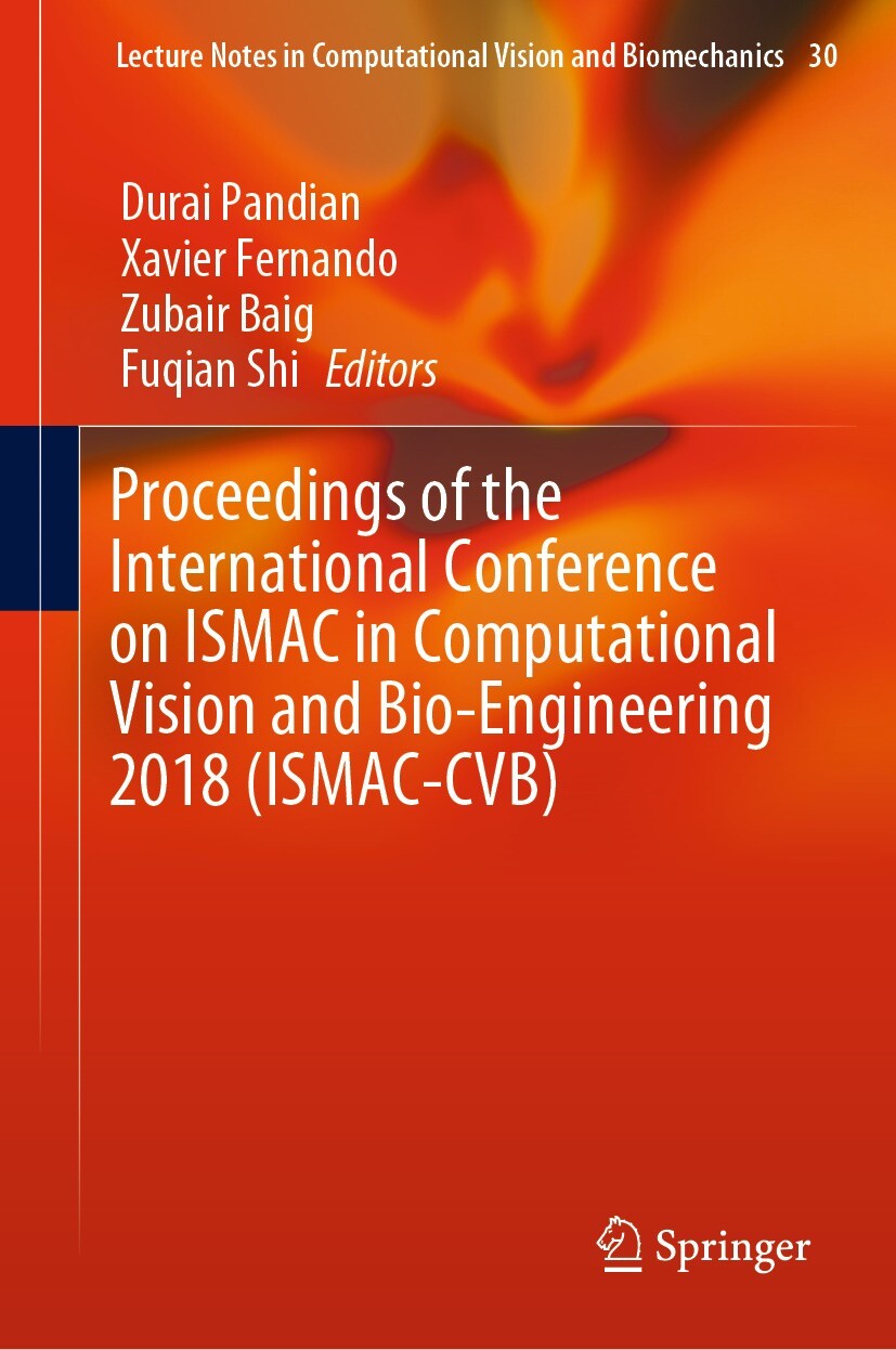 Cover Proceedings of the International Conference on ISMAC in Computational Vision and Bio-Engineering 2018 (ISMAC-CVB)