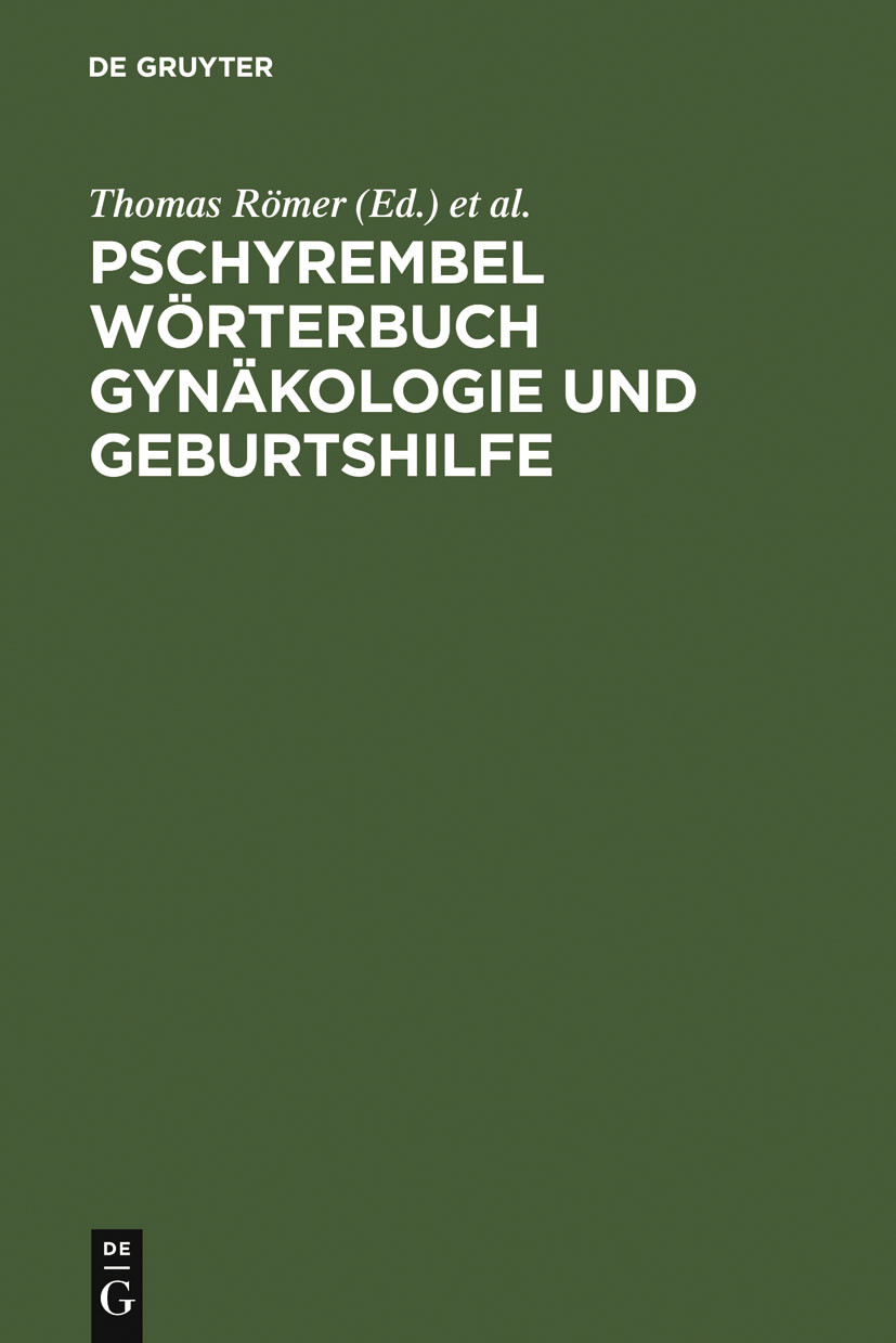 Cover Pschyrembel Wörterbuch Gynäkologie und Geburtshilfe