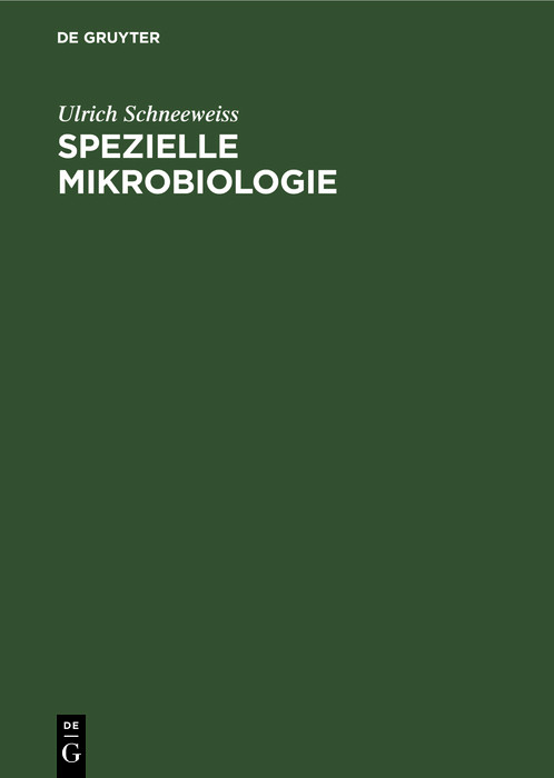 Cover Spezielle Mikrobiologie