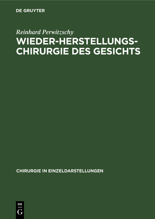 Cover Wiederherstellungschirurgie des Gesichts
