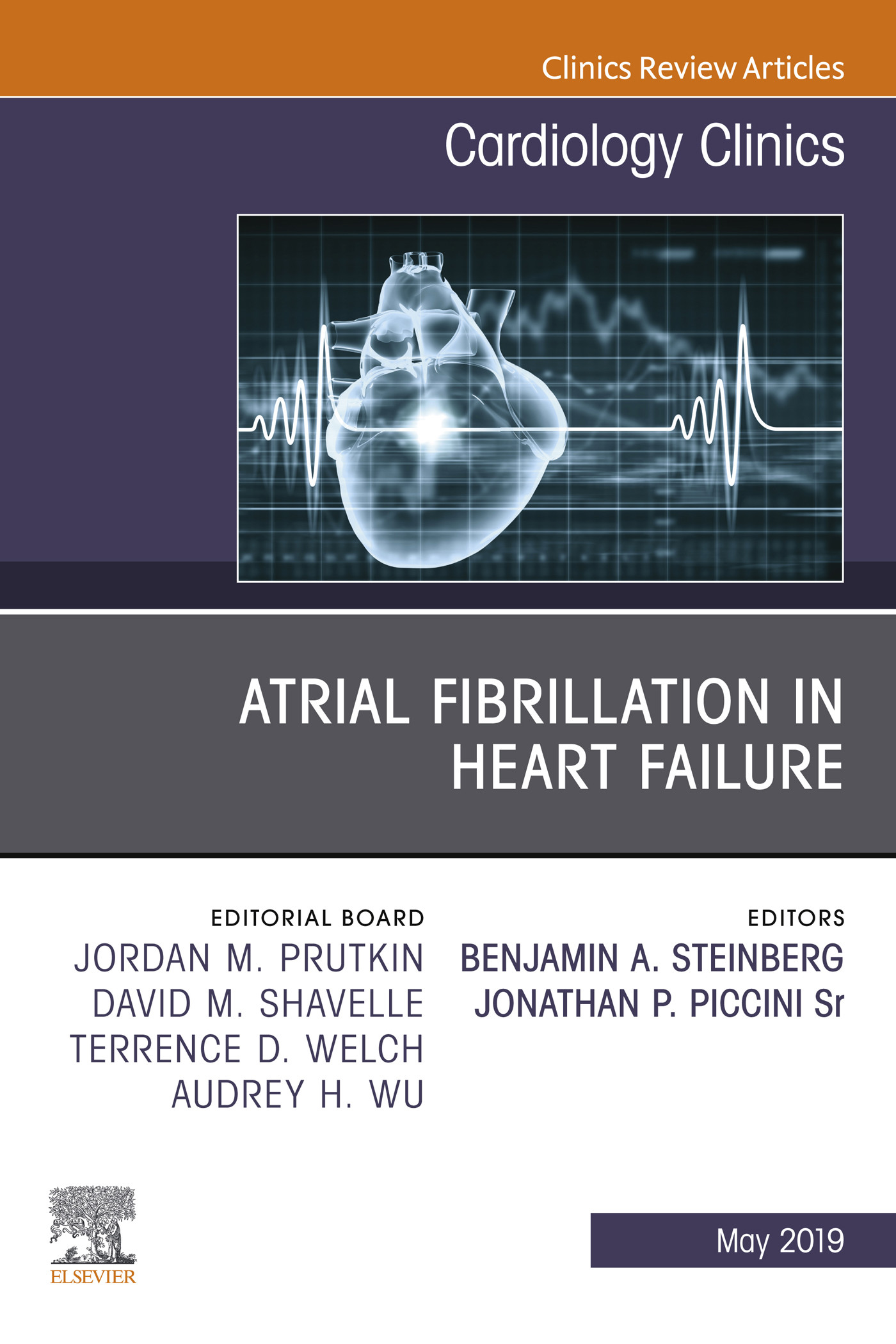 Cover Atrial Fibrillation in Heart Failure, An Issue of Cardiology Clinics, Ebook