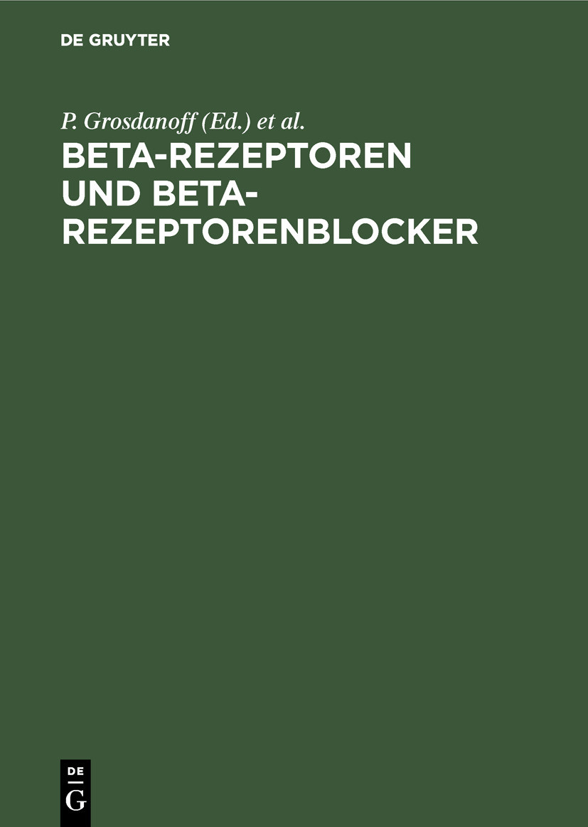 Cover Beta-Rezeptoren und Beta-Rezeptorenblocker