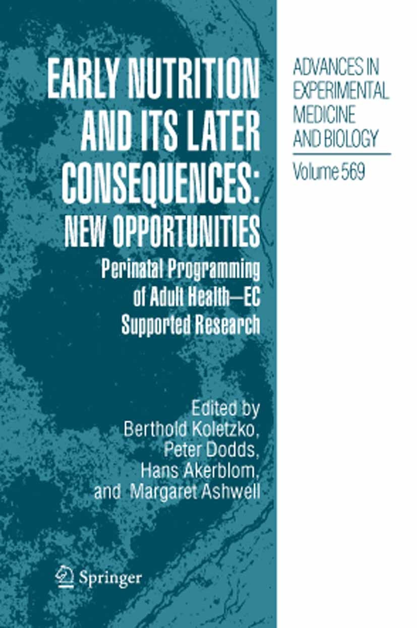 Cover Early Nutrition and its Later Consequences: New Opportunities