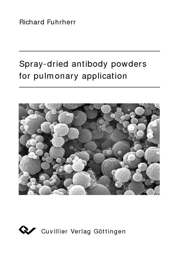 Cover Spray-dried antibody powders for pulmonary application