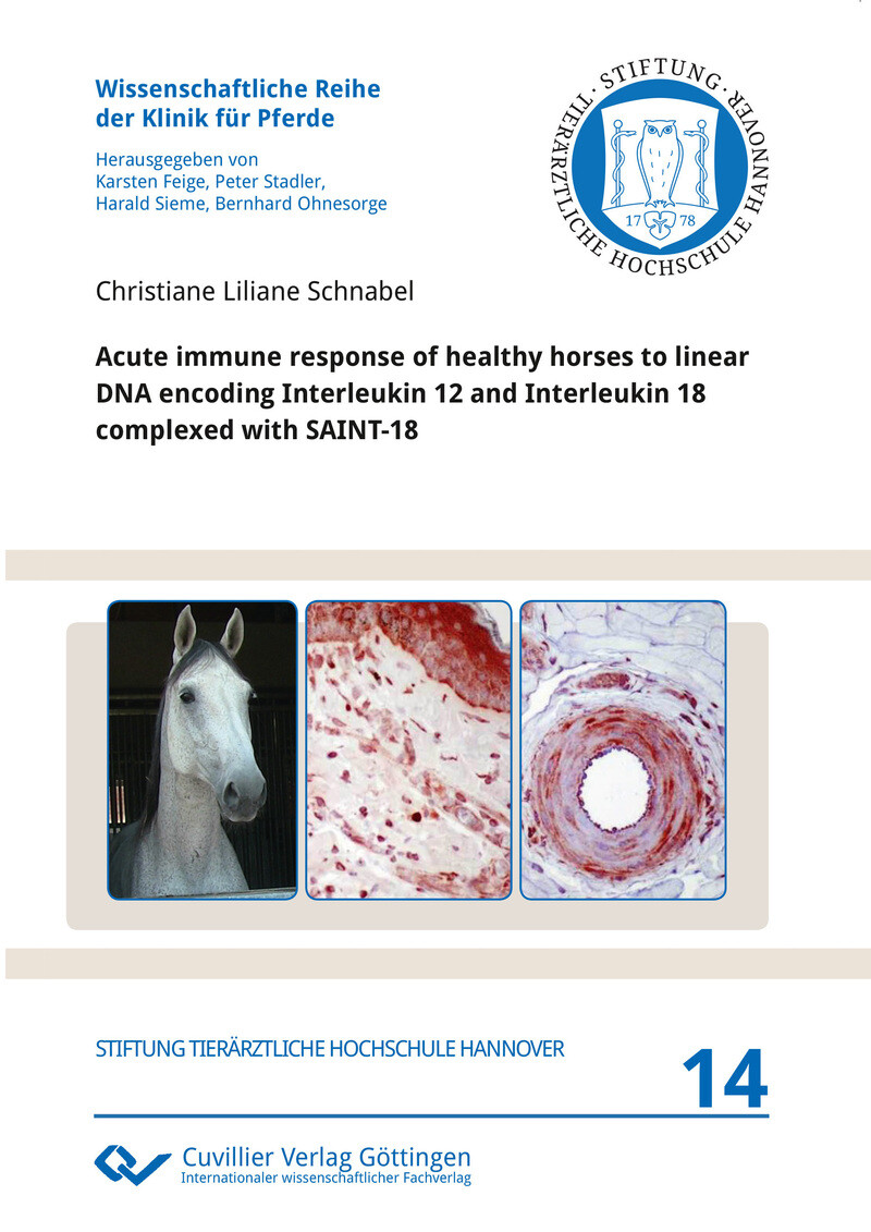 Cover Acute immune response of healthy horses to linear DNA encoding Interleukin 12 and Interleukin 18 complexed with SAINT-18