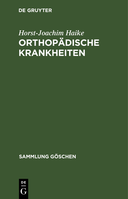 Cover Orthopädische Krankheiten