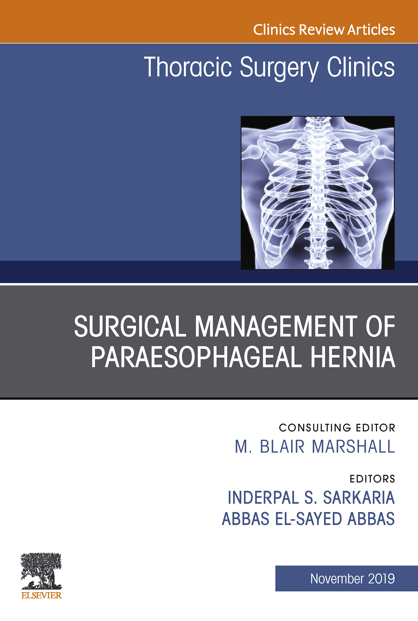Cover Paraesophageal Hernia Repair,An Issue of Thoracic Surgery Clinics