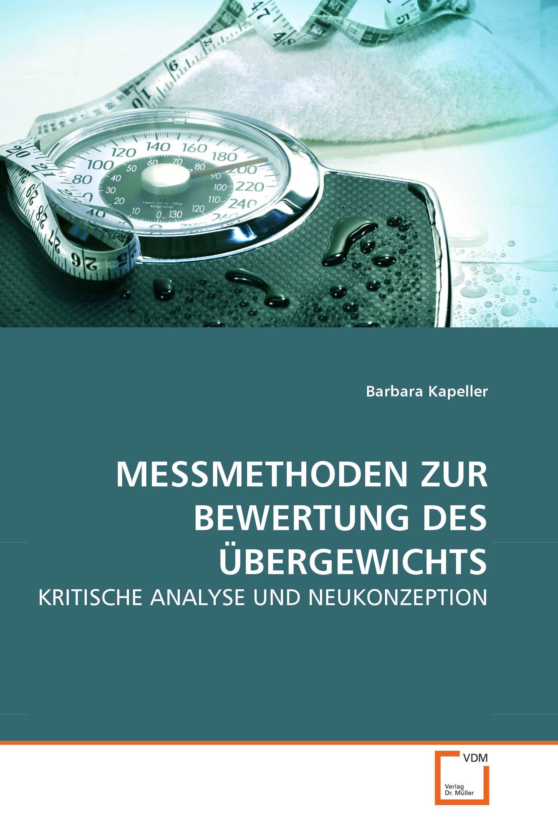 Cover MESSMETHODEN ZUR BEWERTUNG DES ÜBERGEWICHTS