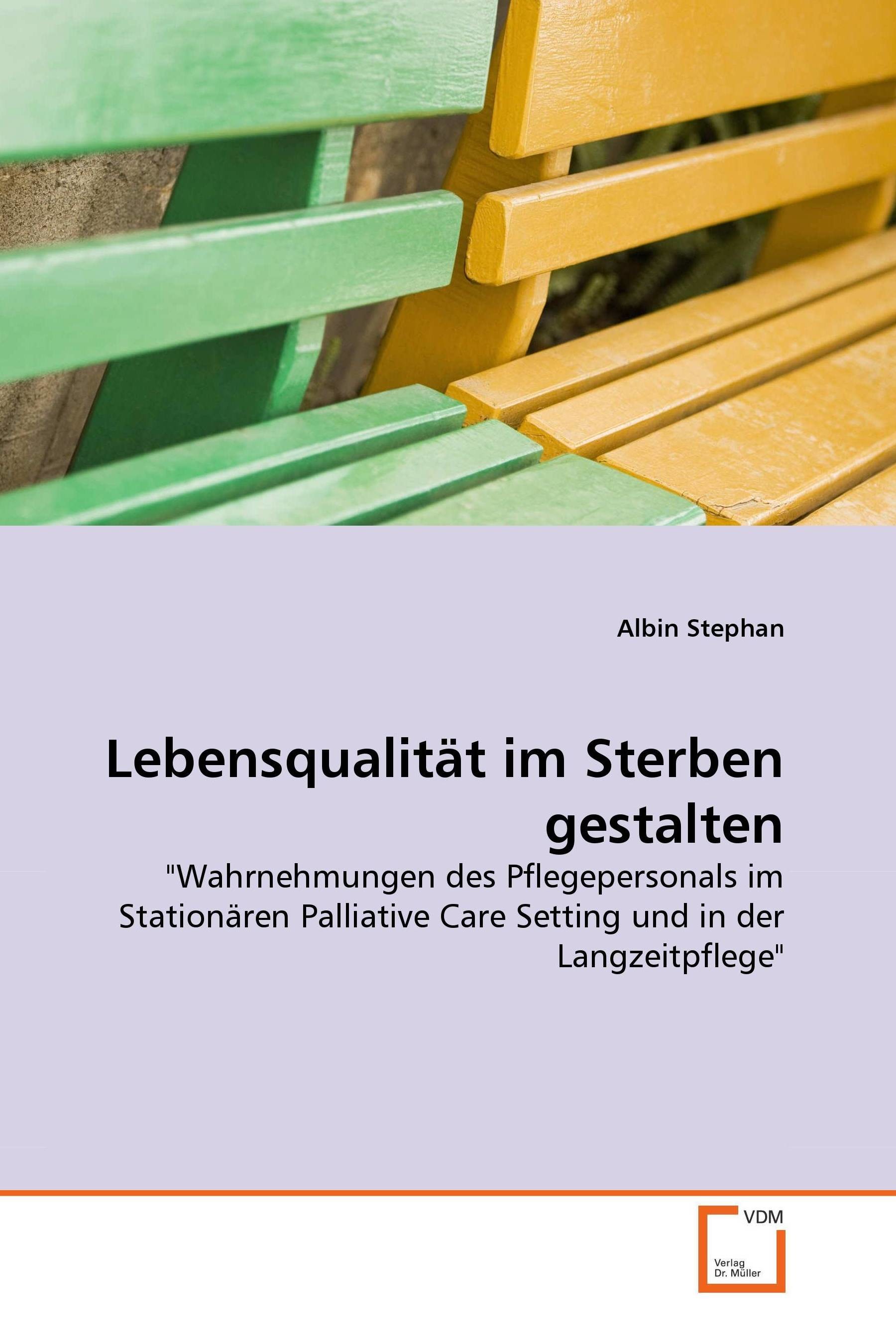 Cover Lebensqualität im Sterben gestalten