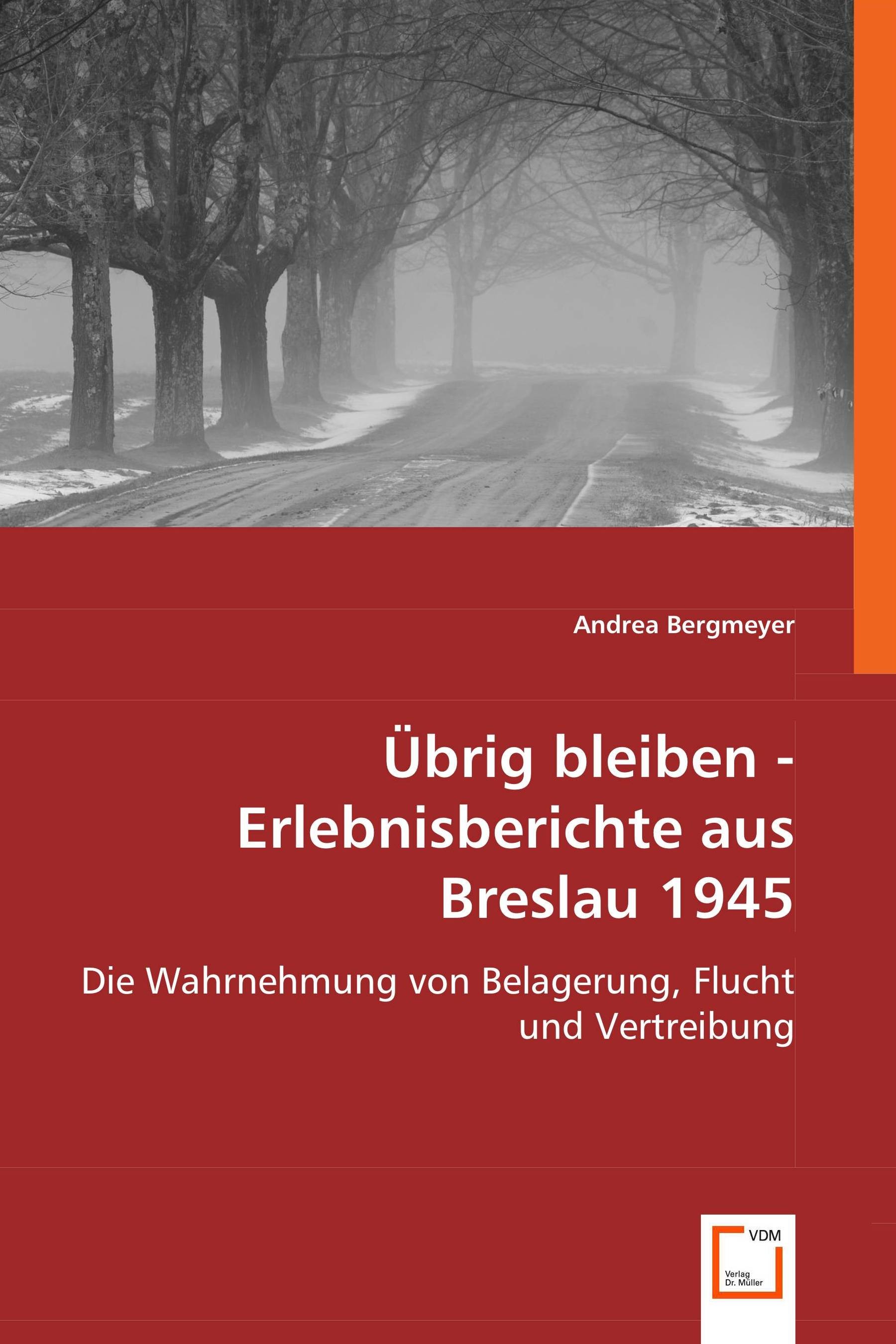 Cover Übrig bleiben - Erlebnisberichte aus Breslau 1945