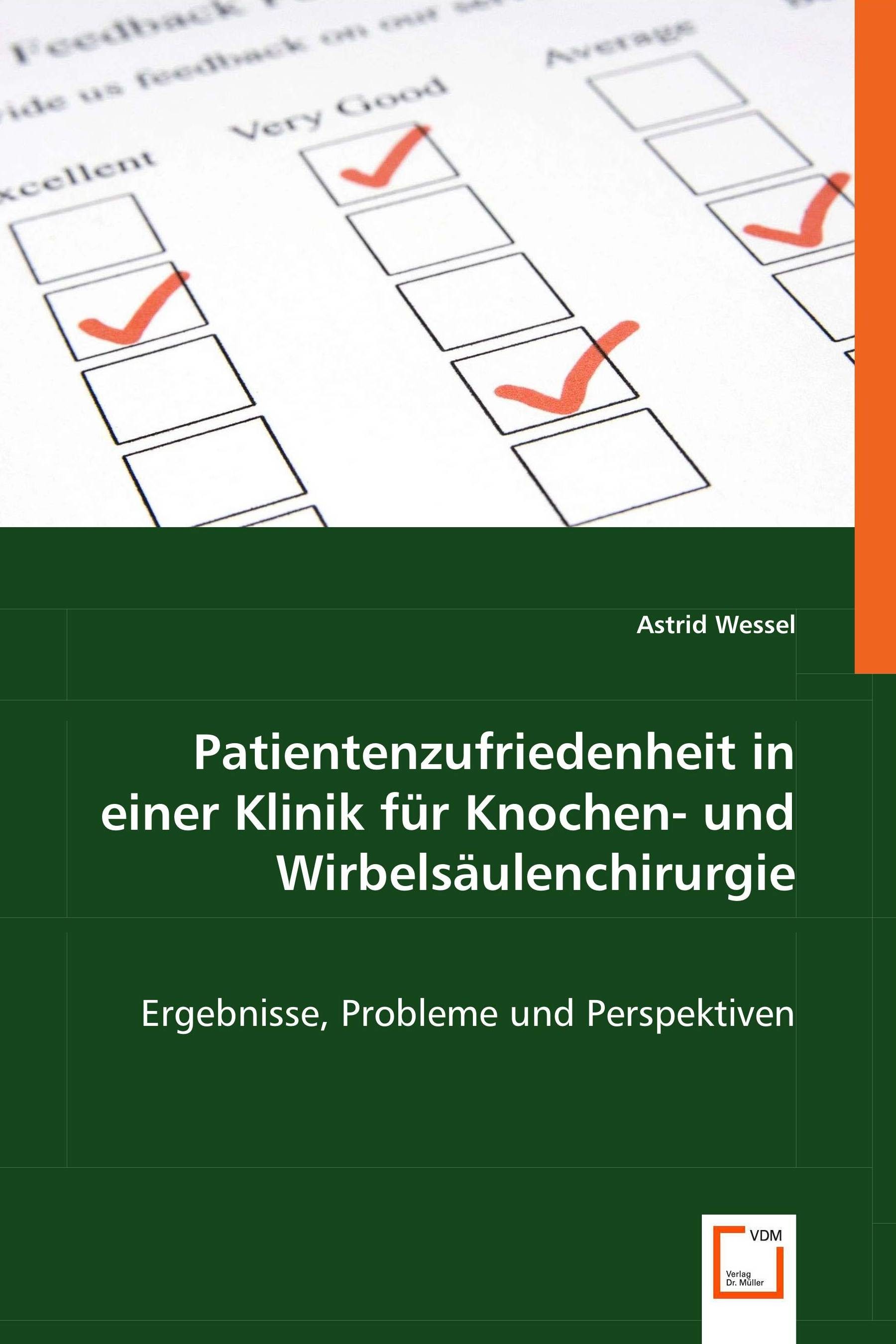 Cover Patientenzufriedenheit in einer Klinik fürKnochen- und Wirbelsäulenchirurgie
