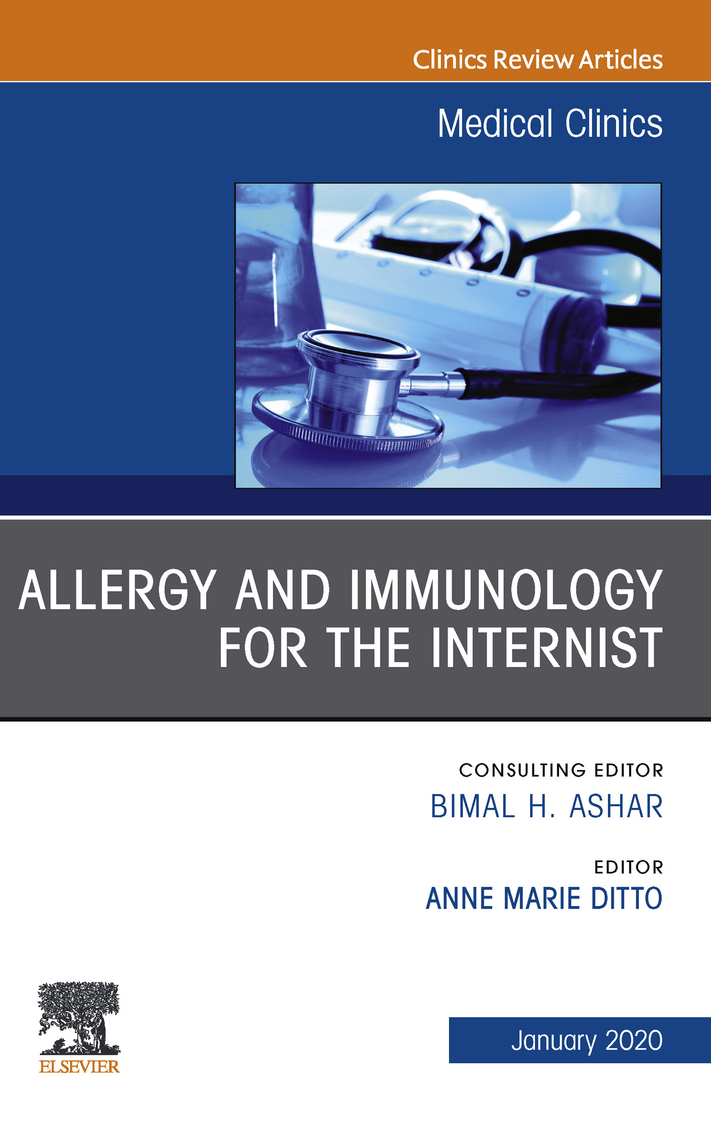 Cover Allergy and Immunology for the Internist,An Issue of Medical Clinics of North America, E-Book