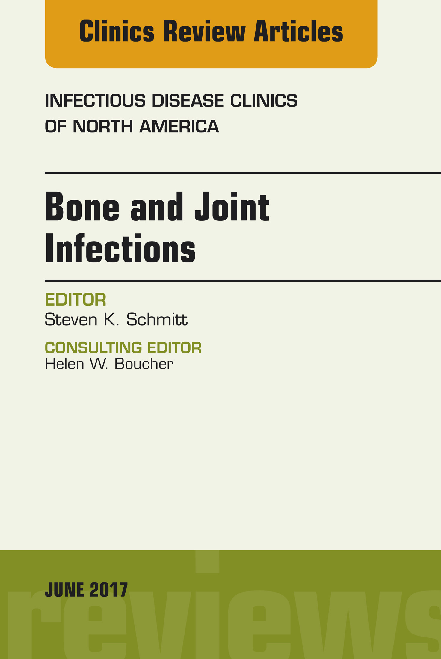 Cover Bone and Joint Infections, An Issue of Infectious Disease Clinics of North America, E-Book