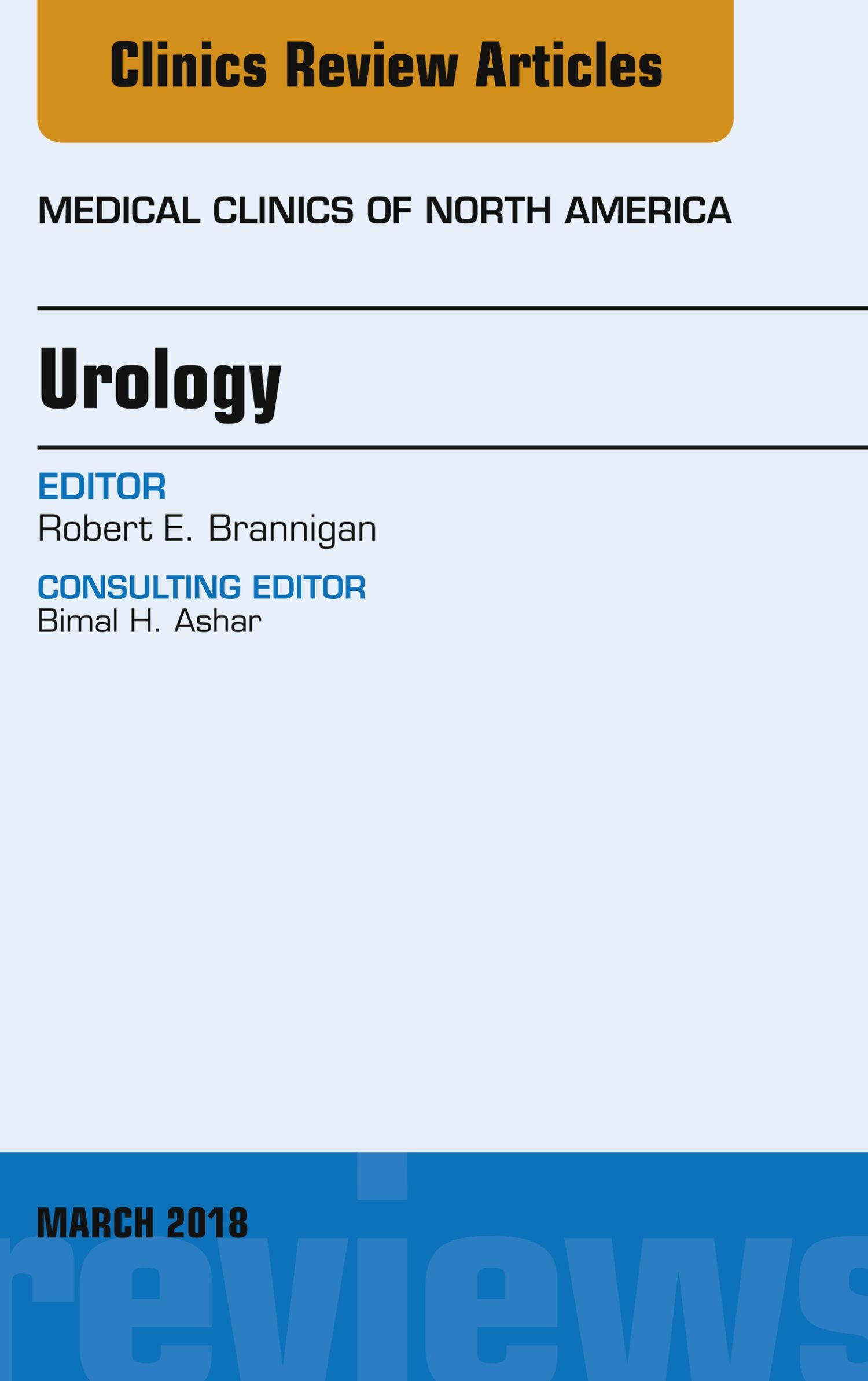 Cover Urology, An Issue of Medical Clinics of North America, E-Book