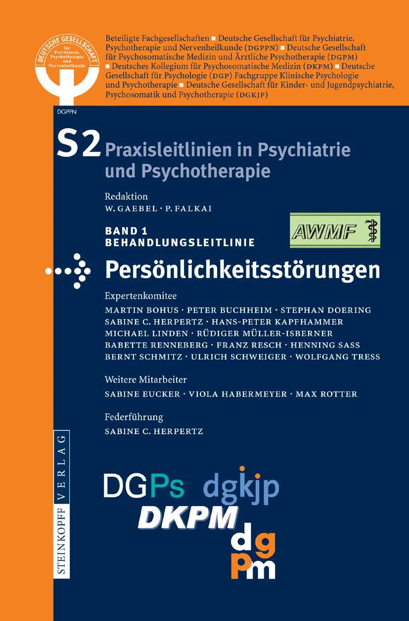Cover S2-Leitlinien für Persönlichkeitsstörungen