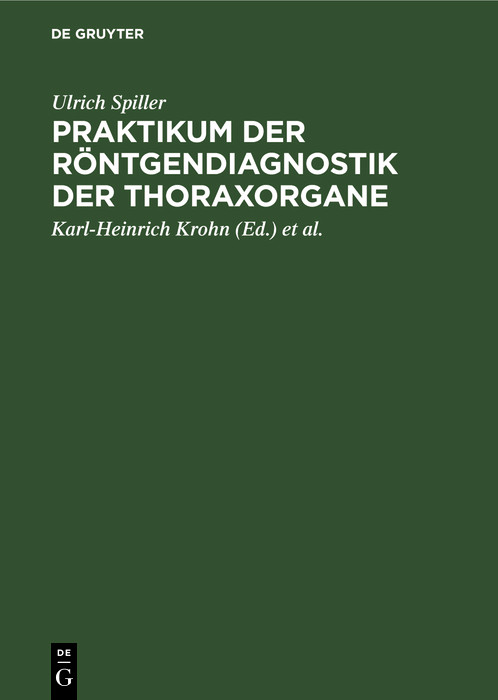 Cover Praktikum der Röntgendiagnostik der Thoraxorgane