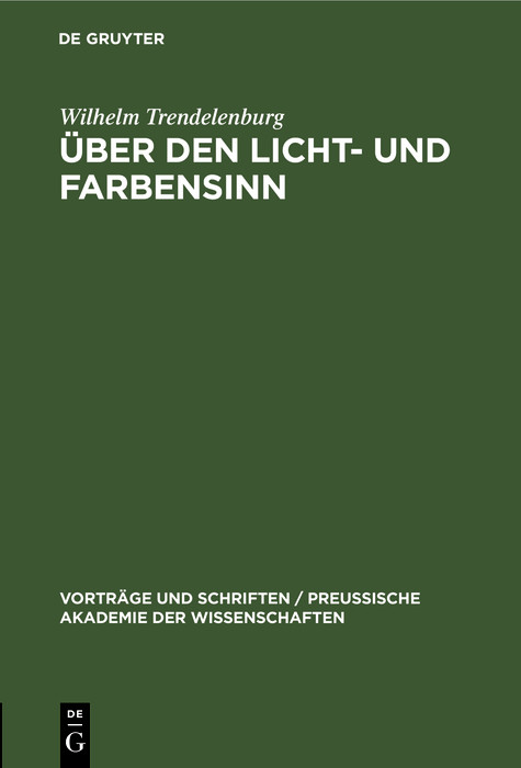 Cover Über den Licht- und Farbensinn