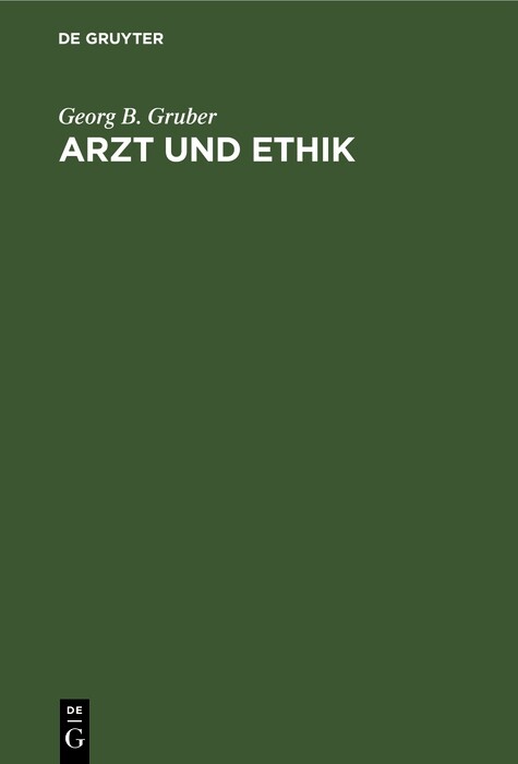 Cover Arzt und Ethik