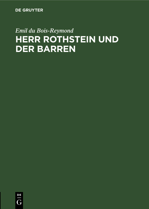 Cover Herr Rothstein und der Barren